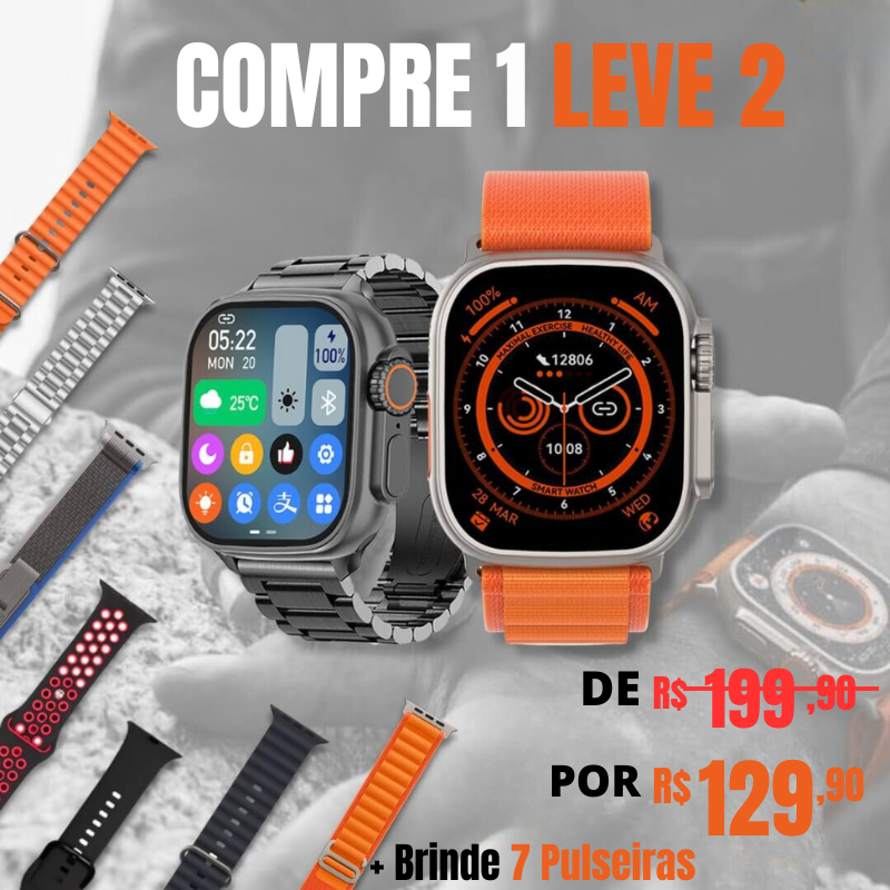 Smart Watch Serie 9 Ultra - Compre 1 leve 2 + Brinde